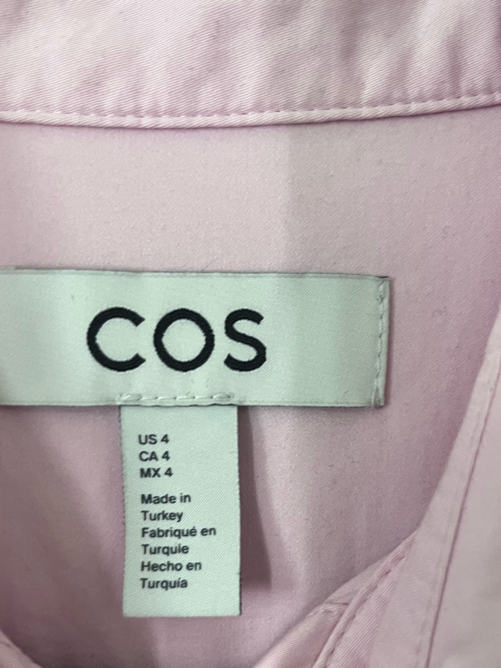 COS Pink Oversized Button-Down size 4 - Picture 12 of 14